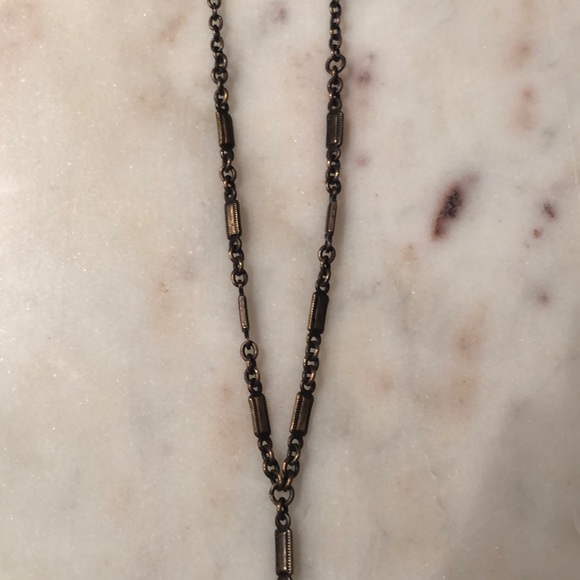 Bronze coloured Chevron Necklace - Picture 5 of 5